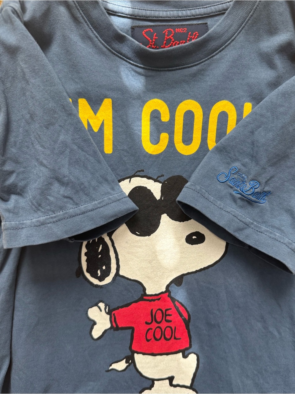 MC2 Saint Barth Boys T-Shirt I’m Cool” Snoopy Peanuts T-shirt, navy blue size 8 - Picture 10 of 13